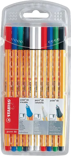 Vista 16 de Rotulador de punta fina - STABILO Point 88 Estuche de 10 colores surtidos