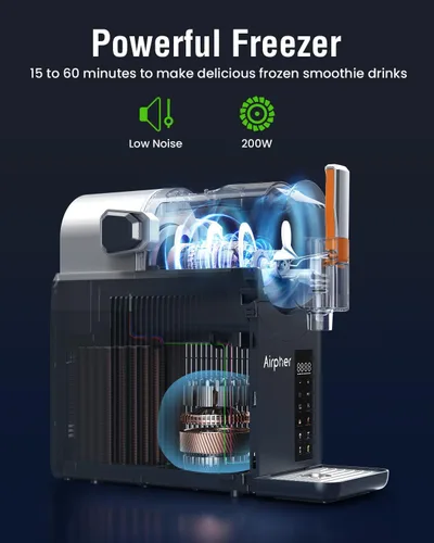 Vista 7 de Slushie Machine,Slushy Machine for Home,Frozen Drink Maker for Home,6 One-Touch Programs, Self-Cleaning,No Ice Needed,Makes Milkshakes,Margaritas