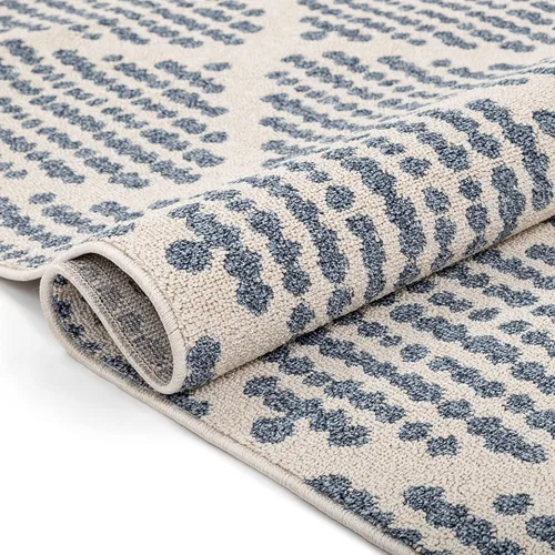 Vista 7 de Well Woven - Tapete con diseño de enrejado marroquí, color azul claro
