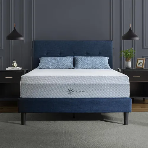 Vista 18 de Zinus Colchón de espuma viscoelástica refrescante de té verde de 6 pulgadas [nueva versión], individual, sin fibra de vidrio, firmeza media, espuma