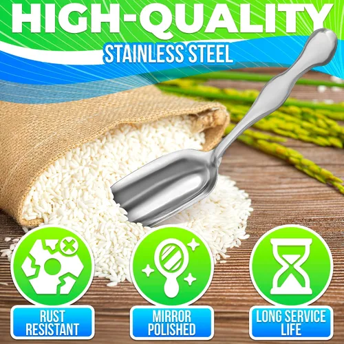 Vista 3 de 20 cucharadas pequeñas para botes – Mini cucharadas para dulces, 5.8 pulgadas de longitud de acero inoxidable pequeñas cucharas de alimentos