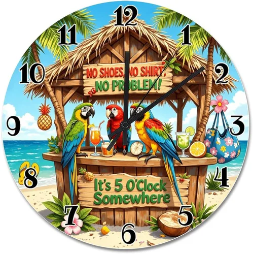 Vista 44 de Reloj de pared de madera rústica personalizado de 10 pulgadas, silencioso sin tictac, funciona con pilas, para sala de estar, dormitorio, cocina En