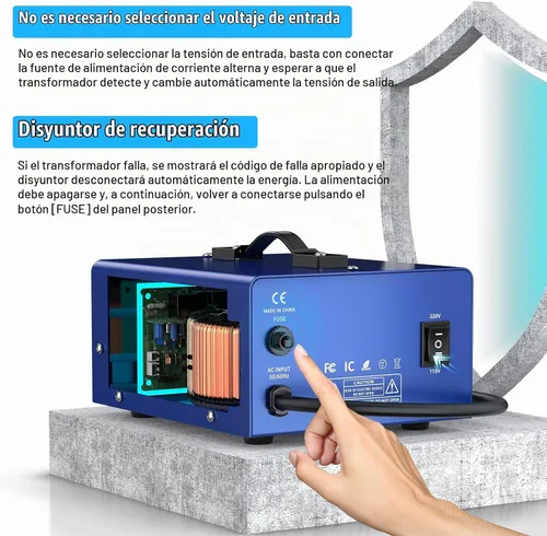 Vista 4 de 6000 W Transformador de conversión de voltaje de alta resistencia Paso arriba/Paso abajo AC 110V/120V/220V/240V conversión de potencia