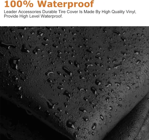 Vista 4 de Leader Accessories Fundas para neumáticos (paquete de 4) – Protectores de ruedas resistentes e impermeables para camiones, SUV, Jeep, cámper