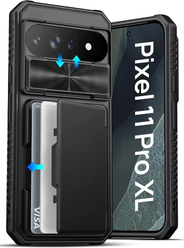 Vista 26 de ATATOO Funda tipo cartera para Google Pixel 10 Pro XL, tarjetero integrado (3-5 tarjetas) [bloqueo RFID] y cubierta de cámara deslizante, protección
