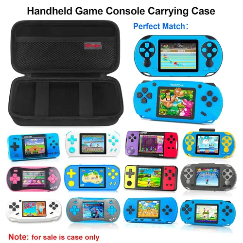 Vista 2 de Elonbo Carrying Case for TEBIYOU/ Great Boy/ Beico Handheld Game Console Retro Video Games, Portable Gaming Player Travel Storage Cover, Mini Arcade