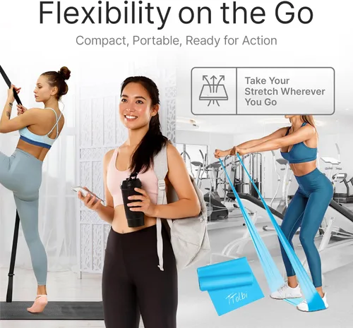 Vista 6 de Stretching Strap with Door Anchor & Resistance Band – Leg Stretcher for Improving Flexibility & Splits – Ideal for Ballet, Dance, Cheer, Yoga &