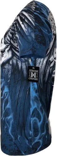 Vista 6 de Xtreme Couture by Affliction - Camiseta para hombre con diseño de cruz silenciosa, Azul