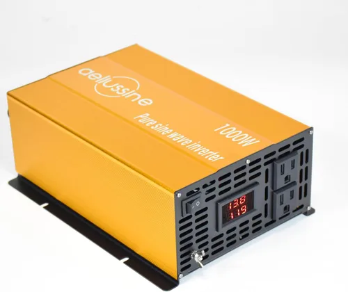 Inversor de onda sinusoidal pura de 1000 W, convertidor de corriente de 48 V CC a 110 V 120 V CA con 2 salidas de CA, inversor de corriente de 48