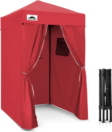 Vista 10 de EAGLE PEAK Flex - Toldo emergente ultra compacto de 4 x 4, refugio solar, vestidor, toldo cabana portátil de privacidad para piscina, sesiones