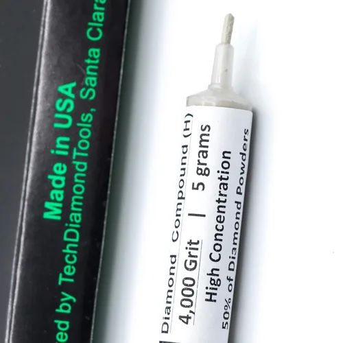 Vista 21 de TechDiamondTools Diamond Polishing Paste & Lapping Compound — 1050 Grit (12-20 Micron) USA Made Oil-Based Syringe Metal, Glass, Gemstone