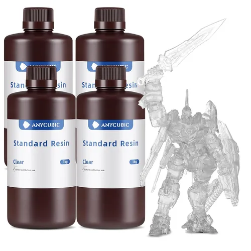 Vista 19 de ANYCUBIC - Resina para impresión 3D de gran compatibilidad para todas las impresoras LCD y DLP, antiamarilleo y de gran transparencia, resistente