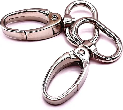 Vista 8 de Cierre giratorio de 1 pulgada, langosta de bronce antiguo, 40 ganchos giratorios para correa de cordón, cierres de langosta curvos para bolso