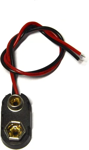 Vista 3 de 3 piezas 2 x 1.5 V (3 V) AA soporte de batería con 3 piezas 9V I tipo Snap conector carcasa de plástico dos capas caja de batería