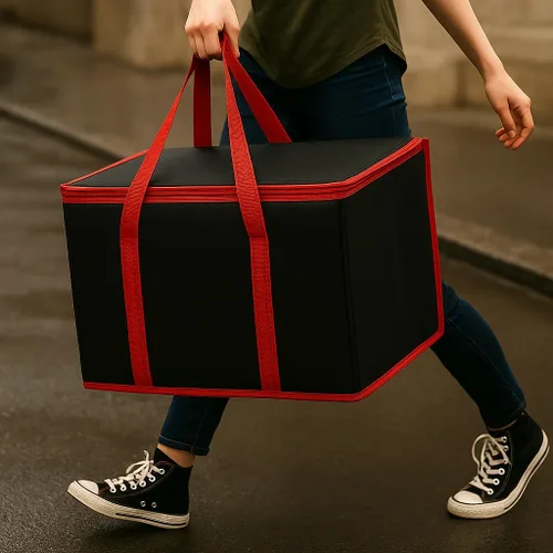 Vista 20 de musbus - Paquete de 2 bolsas aislantes reutilizables para comestibles, bolsa enfriadora plegable para comestibles, bolsa aislante grande resistente