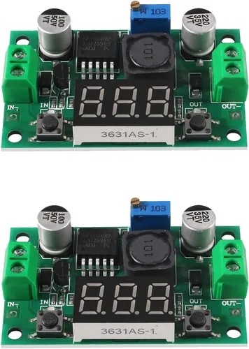 DIANN 2 unids LM2596 ajustable DC-DC Step Down Buck Power Convertir Módulo con pantalla LED Voltímetro 4.0-40V a 1.5-35V