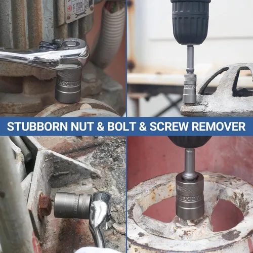 Vista 6 de MABLEVI Juego de 32 extractores de pernos, juego de extractor de tuercas y pernos de impacto mejorados, removedor de tuercas peladas, juego