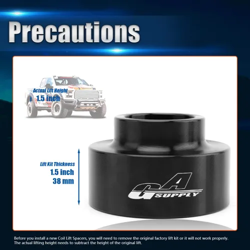 Vista 3 de Kit de elevación trasera de 1.5 pulgadas, espaciadores de elevación de bobina forjada GAsupply compatibles con Dodge Ram 1500 2WD 4WD 2009-2024