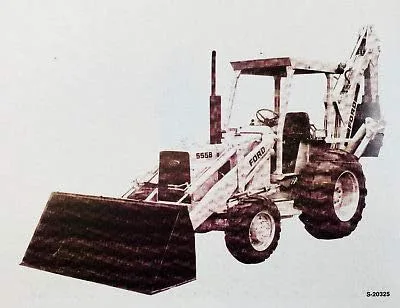 Vista 2 de Manual Set para Ford 555B Tractor Cargador Retroexcavadora Propietarios Operadores Servicio Taller de Reparación
