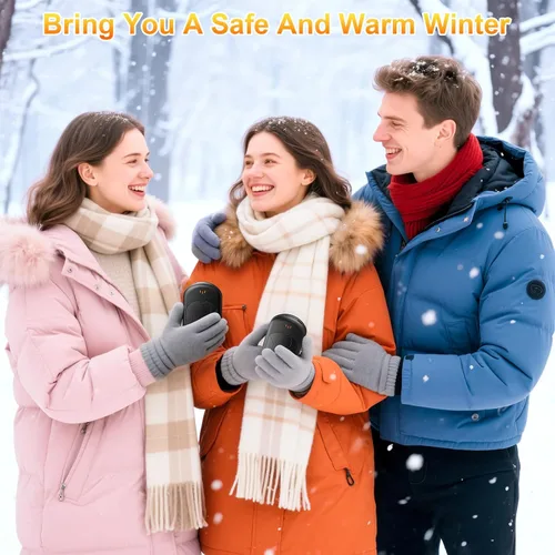 Vista 8 de Electric Hand Warmers Rechargeable 2 Pack with 3 Heating Mode,Portable Hand Heater,Smart Chips,USB Quick Charge, Winter Gifts for Christmas