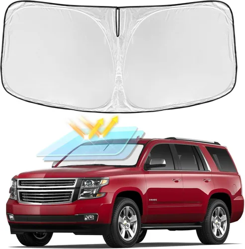 Vista 183 de Parasol de 2025 capas para parabrisas, ajuste personalizado, tela 240T, parasol retráctil que bloquea los rayos ultravioletas, accesorios