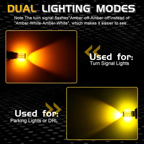 Vista 5 de iBrightstar Bombillas LED Super Bright 1157 2057 2357 7528 BAY15D P21/5W Switchback con proyector de repuesto para luces de circulación diurna/DRL