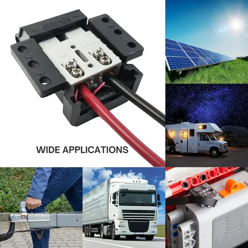 Vista 7 de Trailer Vision 50A Conector y Montaje de Cubierta Protectora - Compatible con AWG 6-12 SB Conector Anderson de 50 Amperios para Cable de Salto