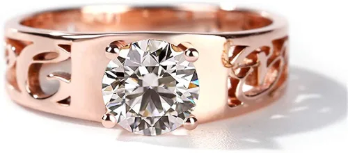 RMREWY Anillo de plata de ley 925 con diseño de moissanita de 1 unidad, centro de 0.252in, anillos de compromiso para mujer