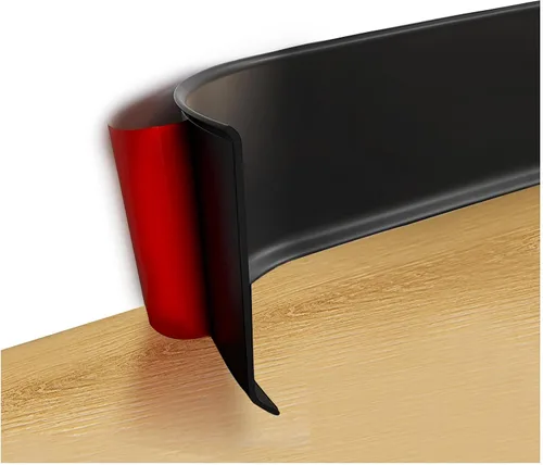 Art3d Rodapié de vinilo de 20 pies para despegar y pegar para bordes de pared, decoración de muebles, molduras de pared, color negro Zócalo negro