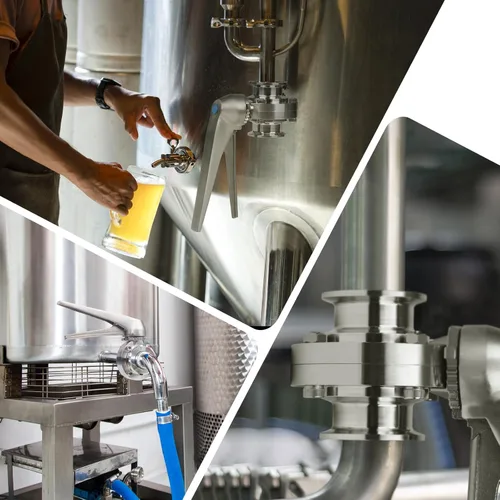 Vista 7 de Válvula de mariposa de tres abrazaderas de 1 pulgada de acero inoxidable sanitario 304 con mango de gatillo Tri Clamp Válvula de mariposa