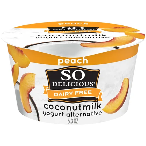 So Delicious, yogur de leche de coco y melocotón, 5.3 onzas