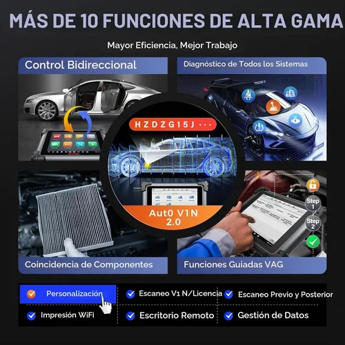 Vista 8 de Autel Maxisys Elite 2 Pro Scanner, herramienta de programación J2534