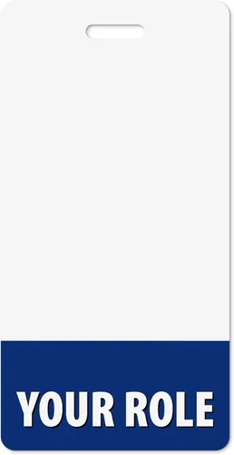 Vista 24 de Personalizado Badge Buddy – en color rosa bebé – vertical – tarjeta de respaldo de doble cara – duradera y resistente al agua ideal para profesores