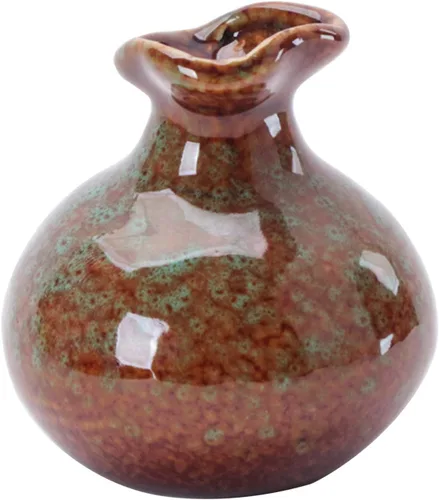 Florero de cerámica, jarrones de flores esmaltadas, modernos jarrones decorativos de flores secas, jarrón elegante floral para repisa, centros de