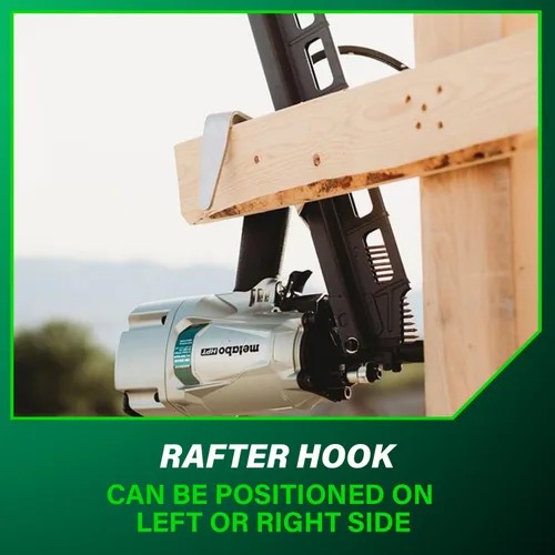 Vista 10 de Clavodora estructural Metabo HPT, clavadora neumática de potencia preferida por profesionales y herramienta de marco para pisos, cubiertas de techo