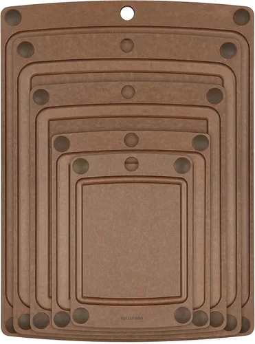 Vista 4 de Epicurean Tabla de cortar todo en uno de 10" × 7", nuez moscada marrón (Nutmeg/Brown)