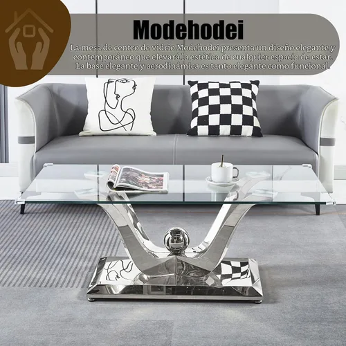 Vista 4 de Mesa de comedor de cristal dorado para 4 a 6 personas, mesa de cocina rectangular de vidrio de 70 pulgadas con tapa de vidrio templado y base