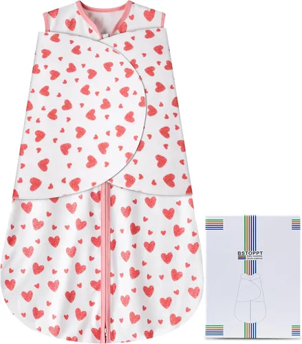 Vista 22 de BSTOPPT Saco de Dormir para Recién Nacido, Manta Enrollable para Bebé, 0-3 Meses, Manta Enrollable Ajustable en 3 Direcciones, 100% Algodón Rayón