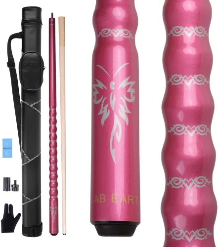 Vista 8 de Kit de palo de billar con punta de 13 mm y diseño ergonómico de 58 pulgadas, palo de arce canadiense con estuche duro