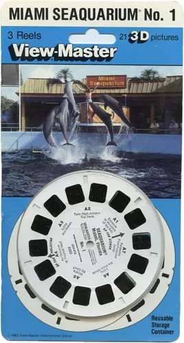 Miami Seaquarium, Florida - No. 1 - ViewMaster - Juego de 3 carretes - 21 Imágenes en 3D