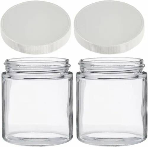 Vista 21 de JARMING COLLECTIONS Tarro de almacenamiento de vidrio de boca extra ancha de 32 onzas con tapa de plástico sin BPA – Tarro Mason hermético