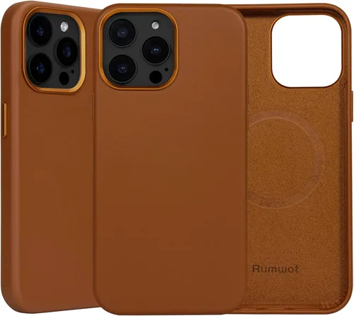 Vista 38 de Funda de cuero genuino para iPhone 13 Pro, cuero de grano completo, compatible con MagSafe y carga inalámbrica, bisel de la cámara con botones Negro