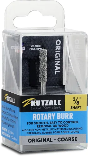 Vista 7 de Kutzall Rebaba cilíndrica extrema, eje de 1⁄8", muy grueso - Accesorio para carpintería para Dremel, Foredom, DeWalt, Milwaukee. carburo
