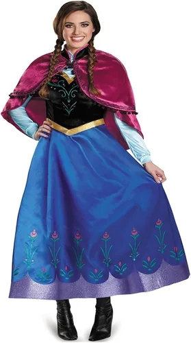 TYCDZ Disfraz de Halloween para adulta, disfraz de princesa Anna Frozen blanco como la nieve