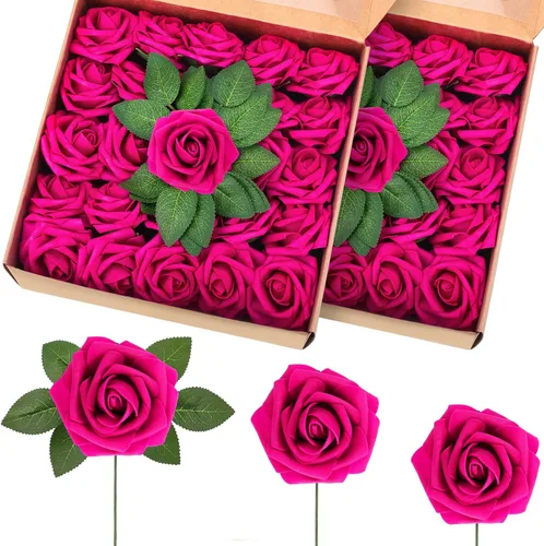 Vista 63 de Ramo de rosas artificiales de espuma artificial, 5 unidades, para boda, regalo de rosas falsas para mujeres, bricolaje, despedida de soltera Negro