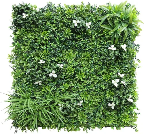 Vista 28 de ECOOPTS Rejilla de privacidad de hiedra sintética, paneles artificiales de boj de 20 x 20 pulgadas, plantas de seto topiario para decoración