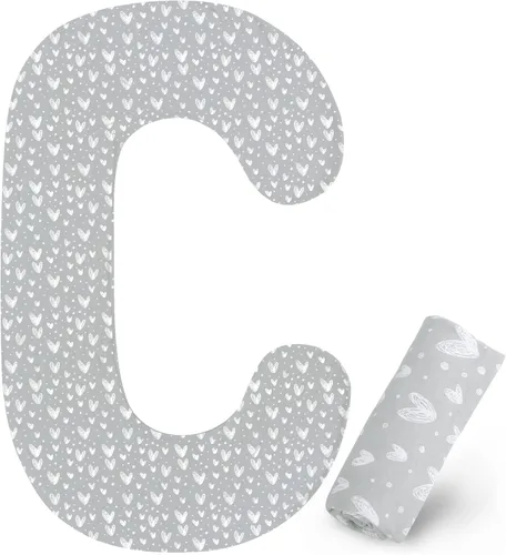 Vista 7 de Funda de almohada de embarazo en forma de U 100% algodón (solo funda de almohada), funda de repuesto súper suave que se adapta a la mayoría