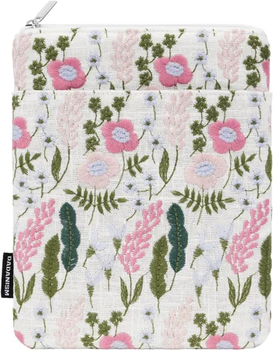 Vista 10 de Dadanism Funda acolchada de flores bordadas de 6 a 7 pulgadas para Kindle Paperwhite de 7 pulgadas, Kindle Colorsoft de 7 pulgadas, Kindle de 6
