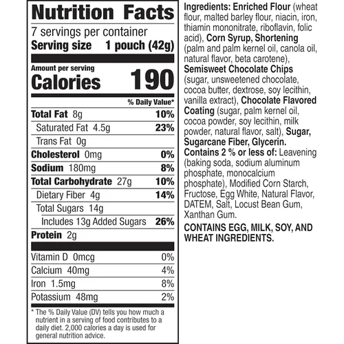 Vista 2 de Pillsbury Mini galletas dulces, chispas de chocolate, 10.5 onzas, caja de 7