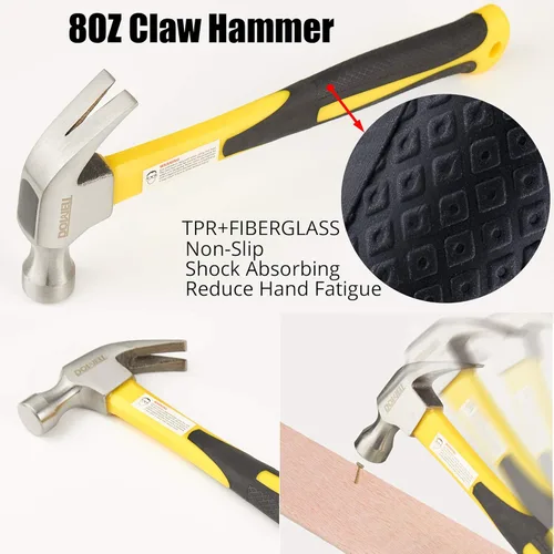 Vista 4 de DOWELL Juego de herramientas de 49 piezas para reparación del hogar Kit de herramientas manuales con caja de herramientas de plástico Caja